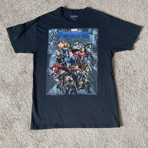 Avengers Endgame Logo T Shirt Mens‎ Medium Pop Culture Marvel Movie Tee Black